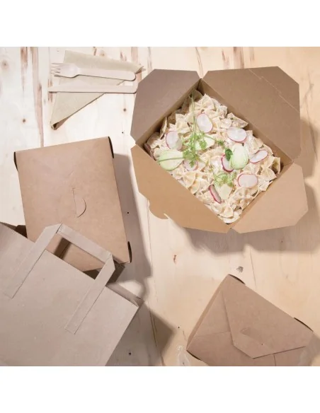 Boîtes repas en carton Fiesta Recyclable 197mm (lot de 200)