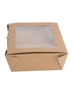 Boîtes salade avec fenêtre PET Fiesta Recyclable 1600ml (lot de 100) 2