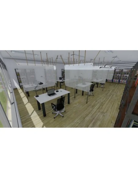 Mur de séparation recyclable 200x150cm PVC transparent