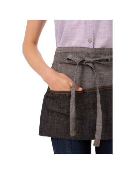 Tablier serveur court Chef Works Urban Manhattan gris