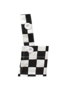 Tablier bavette enfant Whites carreaux noirs et blancs 2