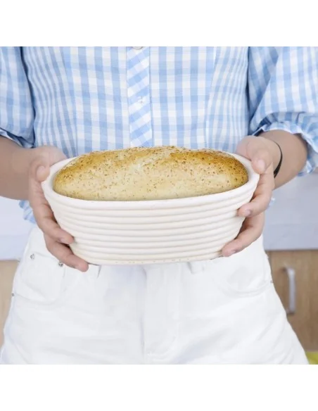 Panier de fermentation ovale en rotin Vogue 210x150x80mm