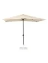 Parasol rectangulaire Bolero Seville 2x3m crème