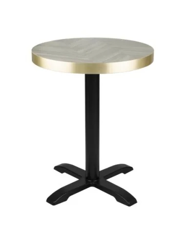 Plateau de table rond pré-percé Bolero Chevron 600mm