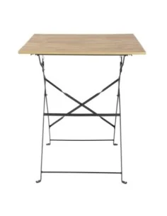 Table de terrasse carrée Bolero Perth effet bois 2