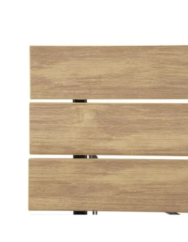 Table de terrasse carrée Bolero Perth effet bois