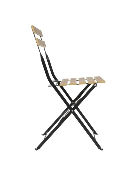 Chaises de terrasse pliantes Bolero Perth effet bois (lot de 2)