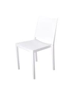 Chaises d'extérieur en polypropylène empilables Florence blanches (lot de 4)