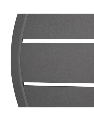 Plateau de table rond en aluminium Bolero gris foncé 580 mm