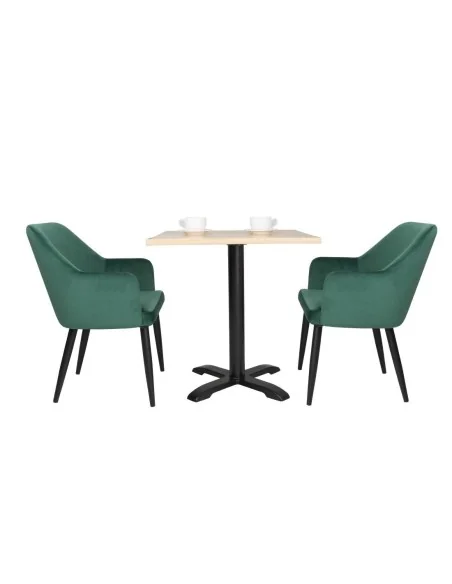 Chaises en velours Bolero Lia vertes (lot de 2)