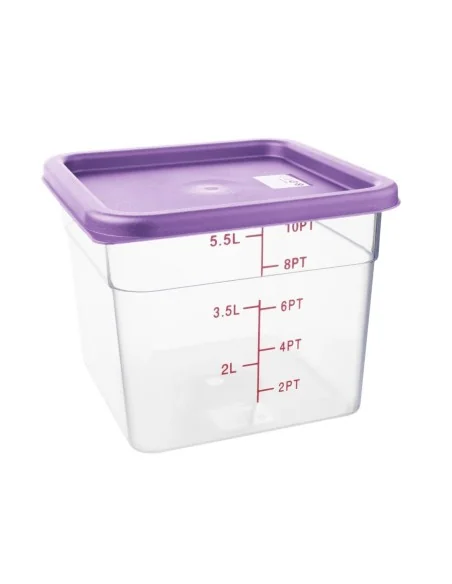 Couvercle moyen carré pour boîte alimentaire Hygiplas violet