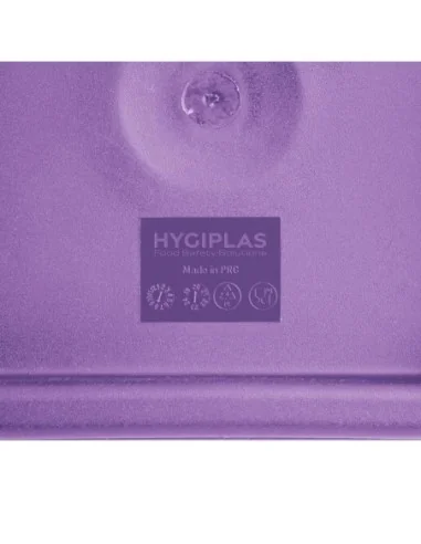 Couvercle moyen carré pour boîte alimentaire Hygiplas violet