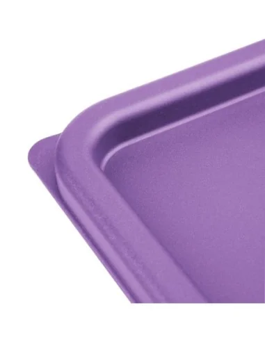 Couvercle moyen carré pour boîte alimentaire Hygiplas violet