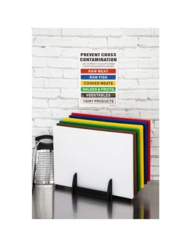 Lot de 6 planches à découper standard basse densité avec support et poster Hygiplas