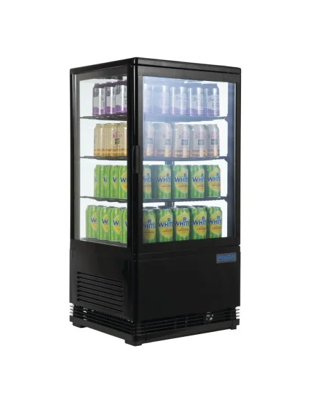 Vitrine réfrigérée positive noire Polar Série C 68L