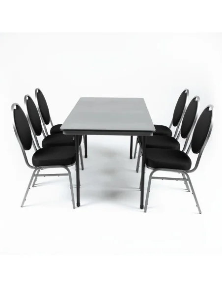 Table rectangulaire pliante grise en ABS Bolero 1520mm