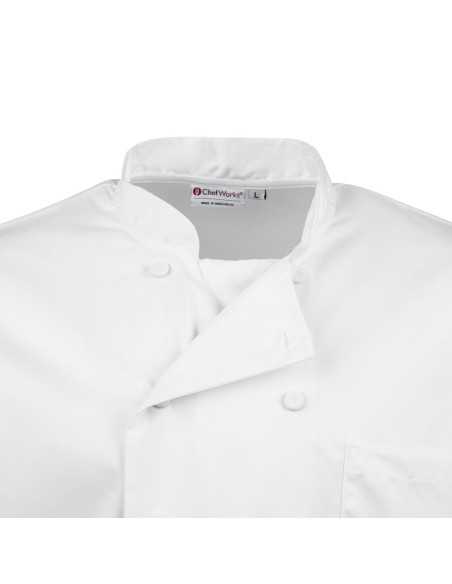 Veste de cuisine mixte blanche à manches longues Chef Works Calgary Cool Vent L
