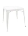 Table carrée en acier blanc Bolero Bistro 668mm