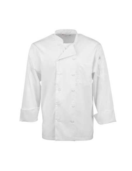 Veste de cuisine mixte blanche à manches longues Chef Works Calgary Cool Vent L