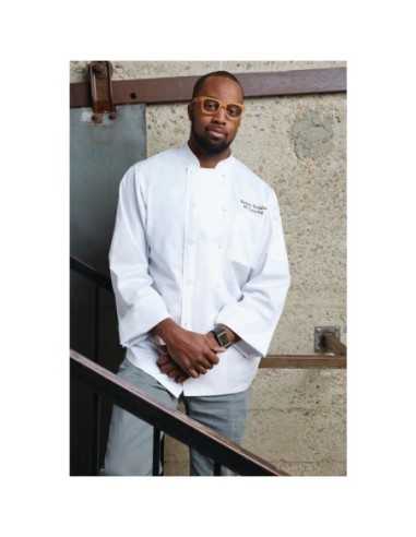 Veste de cuisine mixte blanche à manches longues Chef Works Calgary Cool Vent L