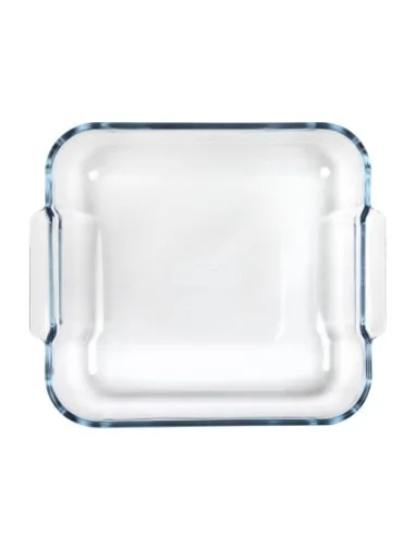Plat carré en verre Pyrex 210mm