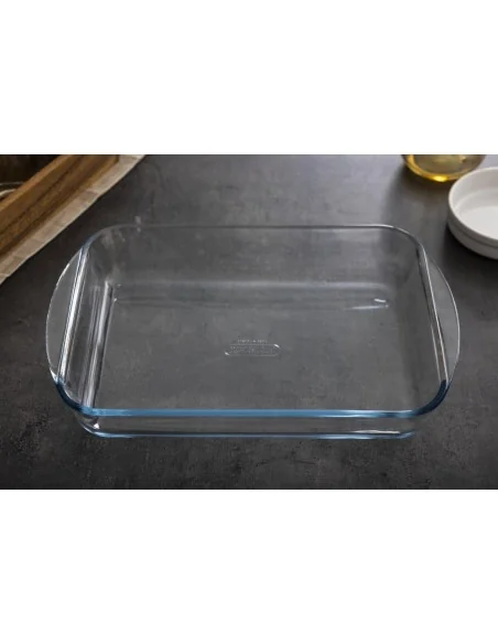 Plat à four rectangulaire en verre Pyrex 350mm 