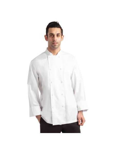 Veste de cuisine mixte blanche à manches longues Chef Works Calgary Cool Vents S