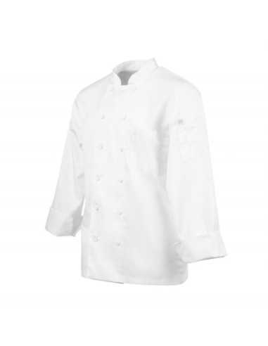 Veste de cuisine mixte blanche à manches longues Chef Works Calgary Cool Vents S