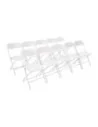 Chaises pliantes Bolero blanches (Lot de 10)