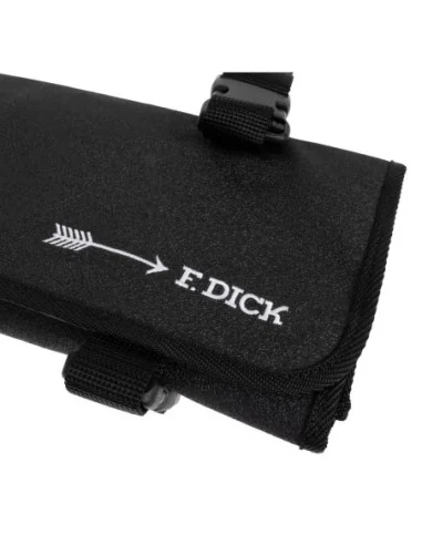 Trousse enroulable en tissu avec sangle Dick noire 11 pièces