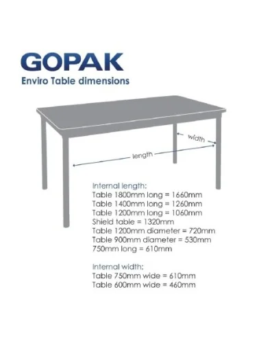 Table d'intérieur rectangulaire effet hêtre Gopak Enviro 1400mm
