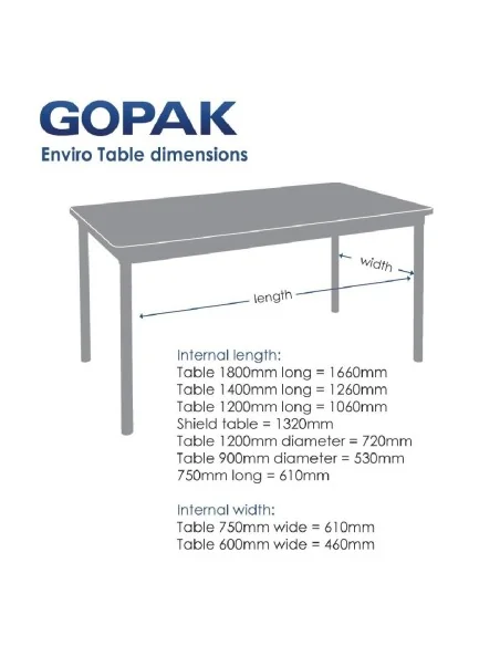 Table d'intérieur rectangulaire effet hêtre Gopak Enviro 1400mm