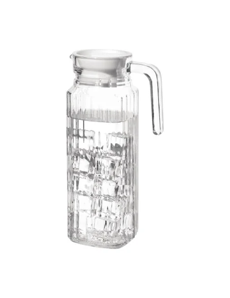 Pichet rainuré en verre Olympia (Lot de 6)