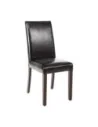 Chaises en simili cuir Bolero noires (Lot de 2)