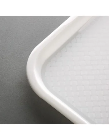 Plateau fast food en plastique Olympia Kristallon blanc 345 x 265mm