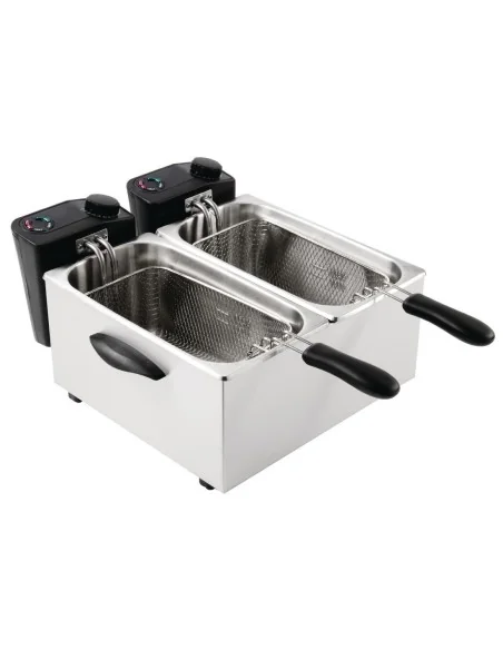 Friteuse de comptoir double Caterlite peu intensive 2x 3,5L