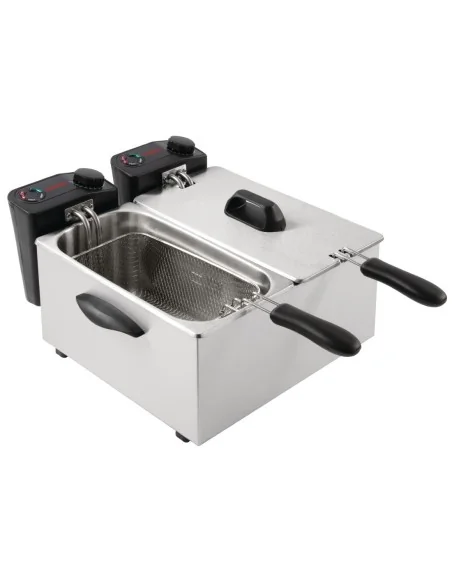 Friteuse de comptoir double Caterlite peu intensive 2x 3,5L