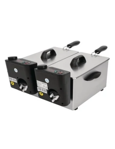 Friteuse de comptoir double Caterlite peu intensive 2x 3,5L
