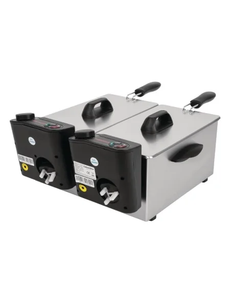 Friteuse de comptoir double Caterlite peu intensive 2x 3,5L