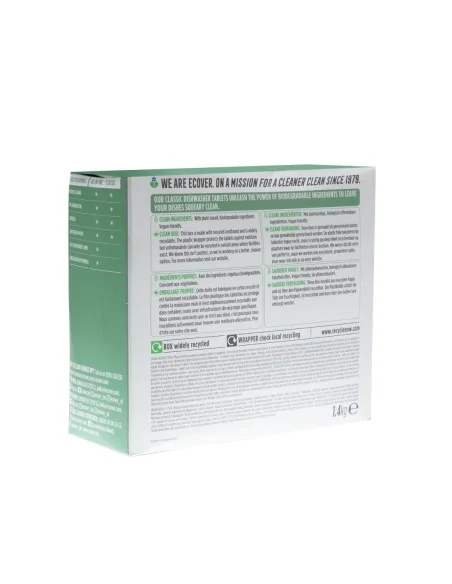 Tablettes lave-vaisselle Ecover (lot de 70)