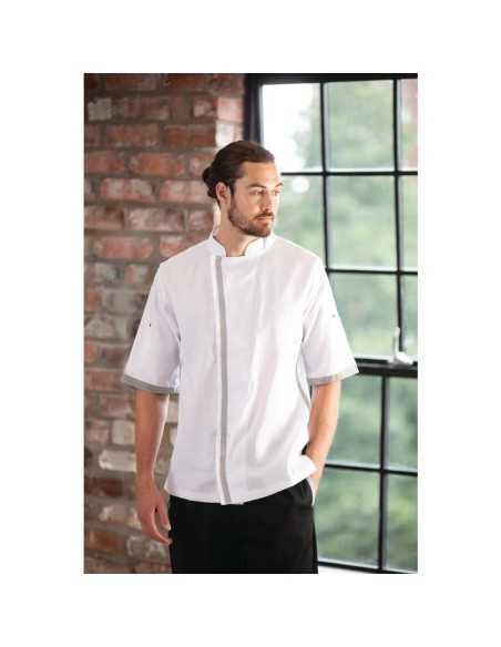 Veste de cuisine blanche à manches courtes Southside M