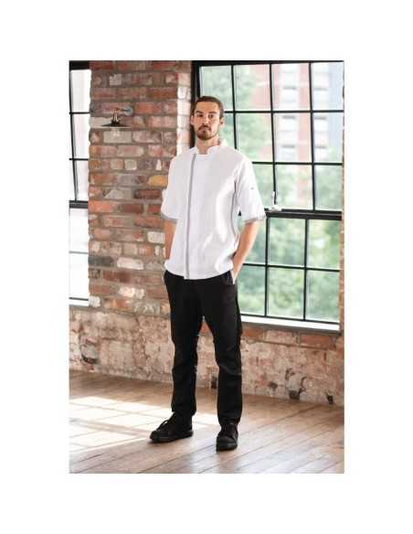 Veste de cuisine blanche à manches courtes Southside M