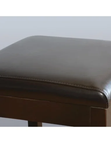 Tabourets de bar haut en simili cuir Bolero marron foncé (Lot de 2)