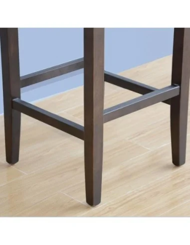 Tabourets de bar haut en simili cuir Bolero marron foncé (Lot de 2)