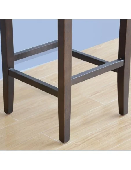 Tabourets de bar haut en simili cuir Bolero marron foncé (Lot de 2)