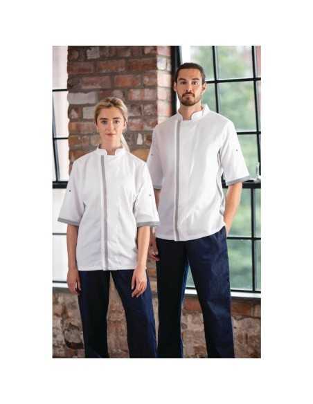 Veste de cuisine blanche à manches courtes Southside M