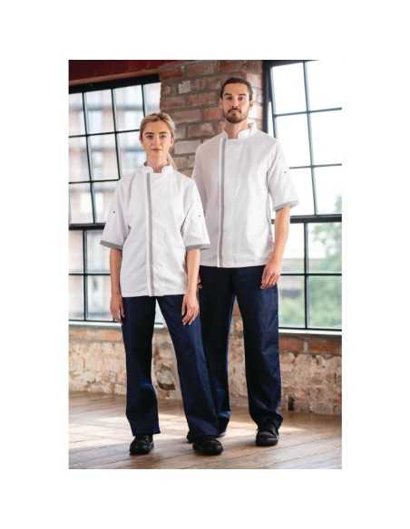 Veste de cuisine blanche à manches courtes Southside M