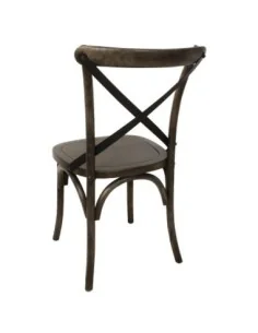 Chaises couleur noyer avec dossier croisé Bolero (Lot de 2) 2