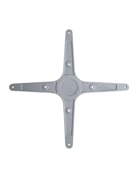 Pied de table 4 branches Bolero aluminium brossé