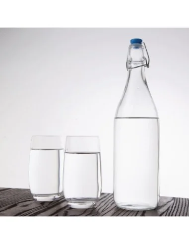 Bouteille d'eau en verre Olympia 1L (Lot de 6)